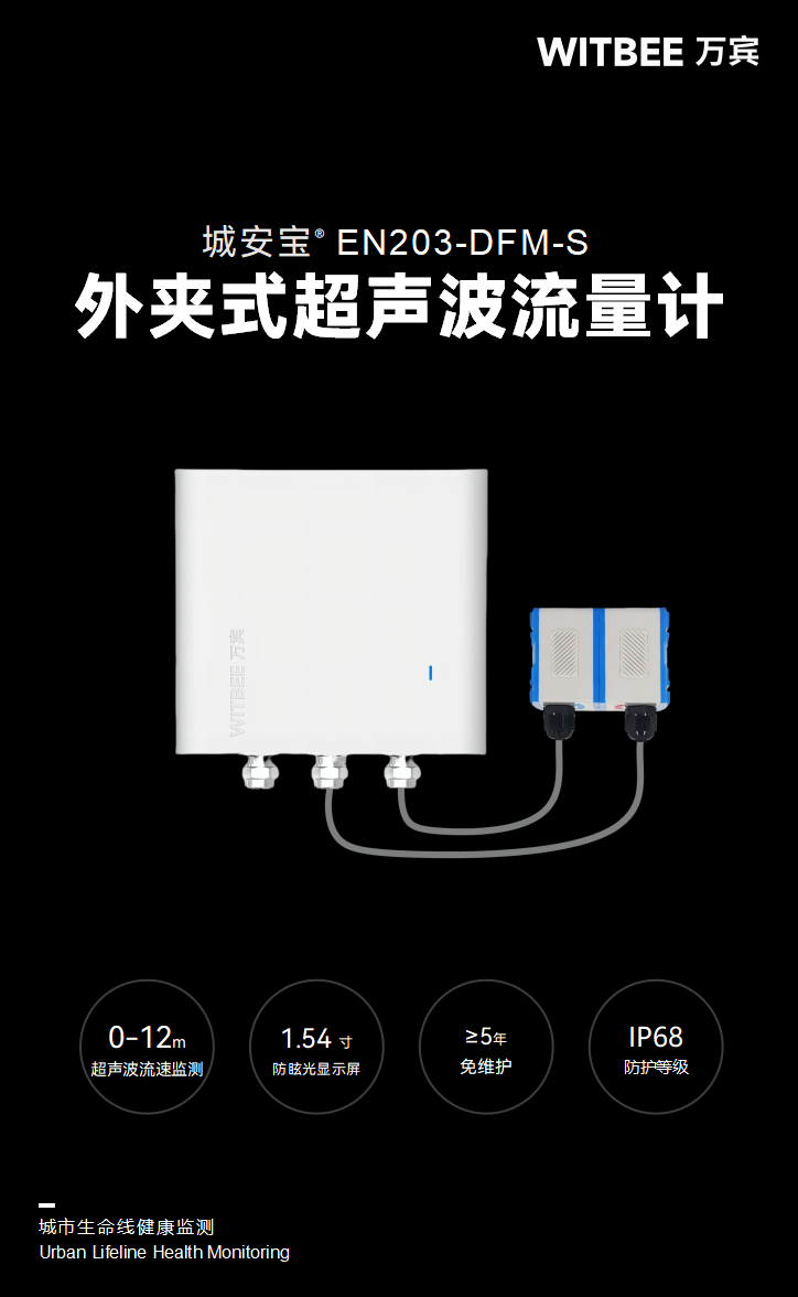 外夾式超聲波流量計 EN203-DFM-S